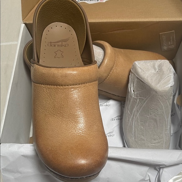 Dansko Light Brown Leather Slip-On Shoes - Picture 6 of 14